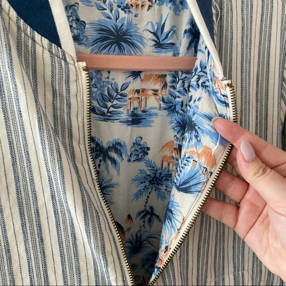 NWT Faherty Mandalay Reversible Bomber Jacket - Picture 5 of 6